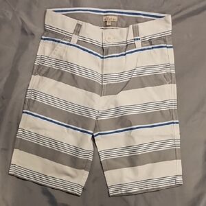 Scout + Ro Boy's Tonal Striped Shorts with Blue Accents
